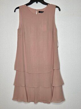 NWT Lauren Ralph Lauren Women's Crinkle Georgette Shift Dress